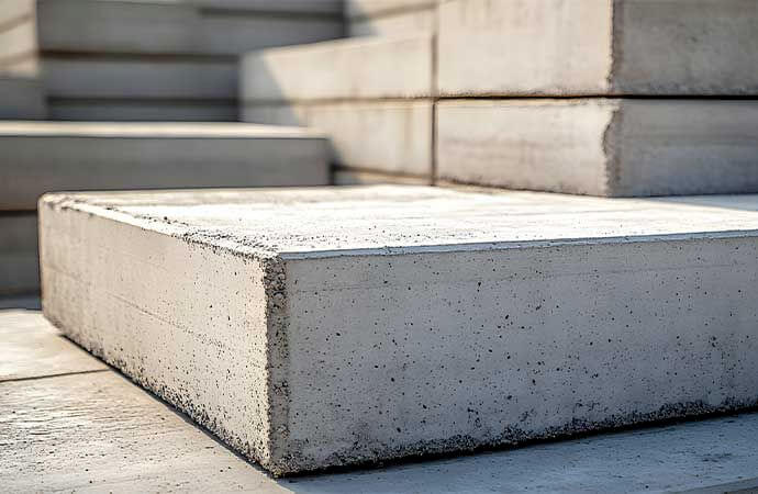 Fases de instalação de uma laje de concreto pré-fabricada em Portugal