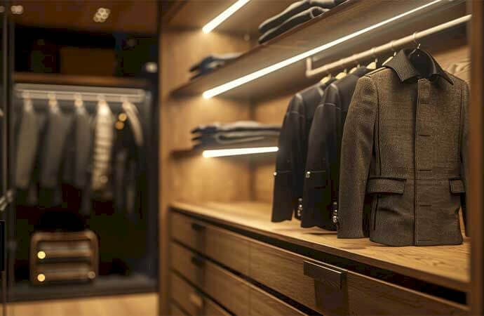 As fases de realização de um closet à medida