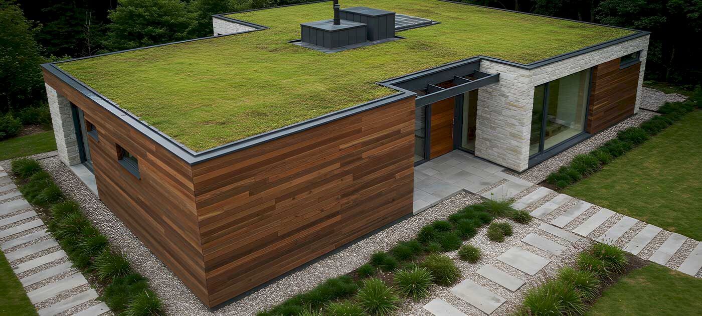 Casa com Telhado Plano