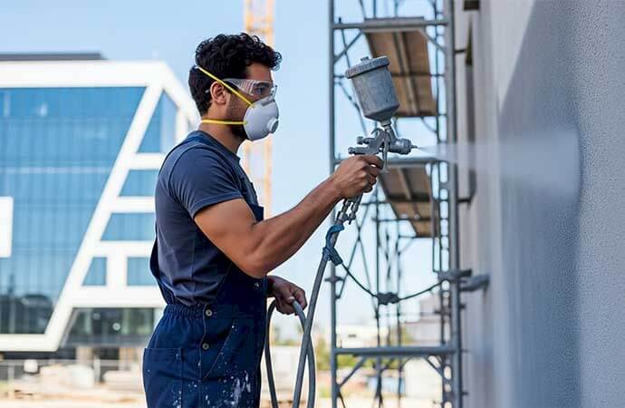 Fases de um projeto de renovação de muro exterior em Portugal