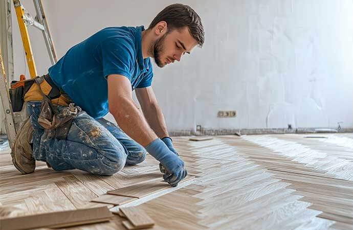 Fases de um projeto de renovação de parquet em Portugal