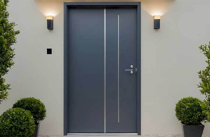 Fases da instalação de uma porta de entrada em alumínio em Portugal