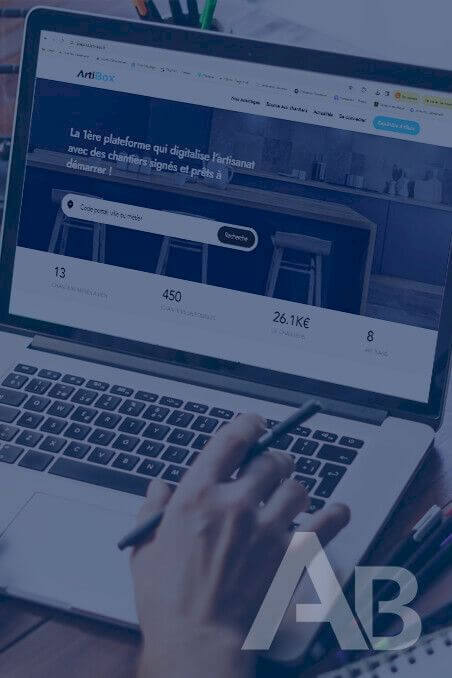 plataforma ArtiBox sobre Avenir Obras
